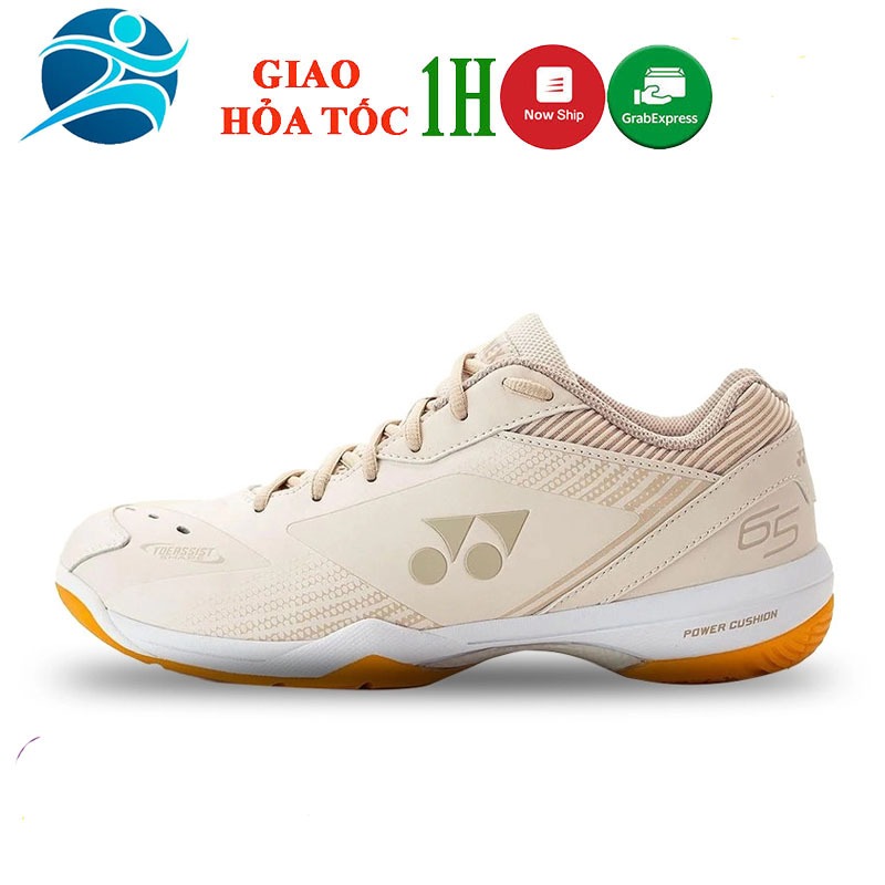 giày cầu lông Yonex 65z3 c90 màu be dành cho nam và nữ chơi sân bê tông đế siêu êm