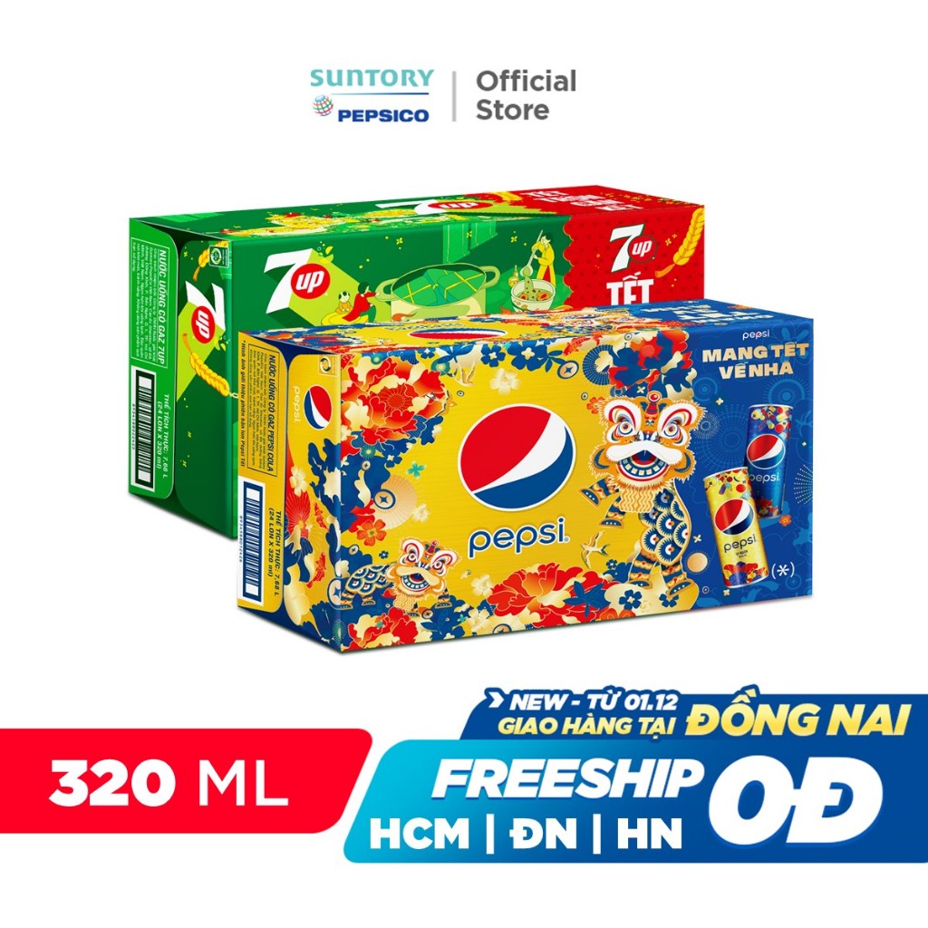 Combo Bung Xõa Cực Đã - 1 Thùng Pepsi & 1 Thùng 7Up