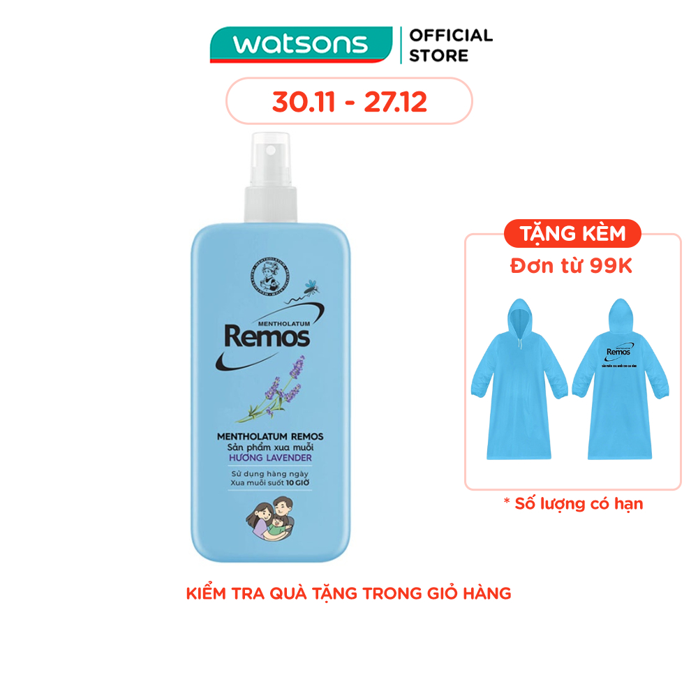 Xịt Chống Muỗi Remos Hương Oải Hương 150ml