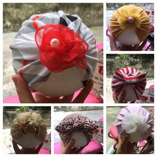 Mũ turban cho bé gái, mũ cho bé sơ sinh, nón turban bé gái