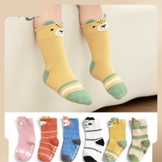  Tất Chống Trơn Trượt Cho Bé Tất Hình Thú Chất Cotton Dày Dặn Cho Bé Trai và Bé Gái 