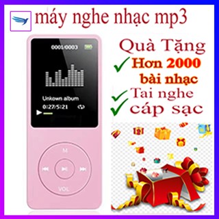 QUÀ TẶNG Máy nghe nhạc mini mp3 phát và chơi nhạc mp4 kết nối bluetooth có màn hình lcd loa ngoài kèm thẻ nhớ tai nghe c