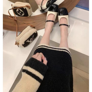 Giày búp bê nữ mũi vuông đơn giản