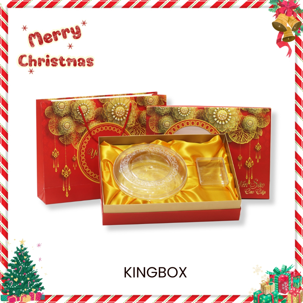 Set hộp đựng yến tinh chế cao cấp 100g KINGBOX (1 hộp đường)
