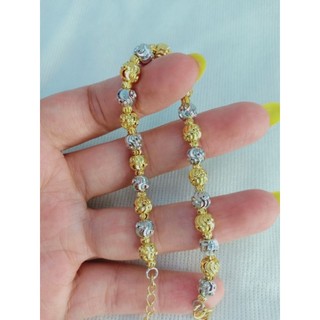 Lắc tay bi 2 màu mix Trắng va.ng