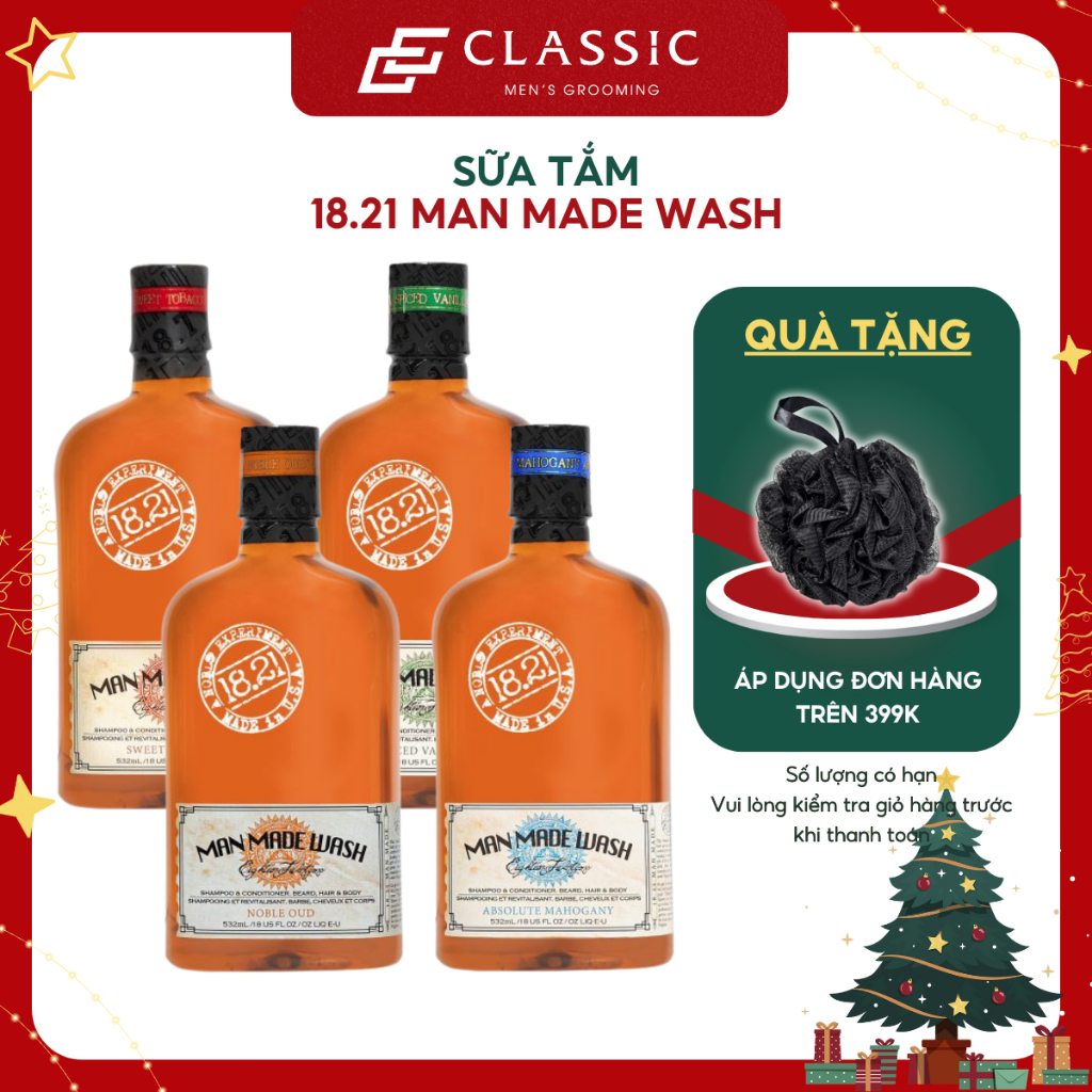 Sữa Tắm Gội 18.21 Man Made Wash