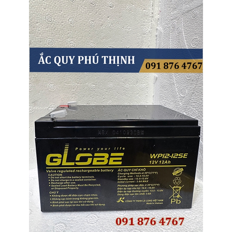 Ắc quy lưu điện Globe 12v - 12Ah (WP12-12SE)