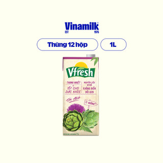 Trà atisô ít đường Vfresh - Thùng 12 hộp 1L