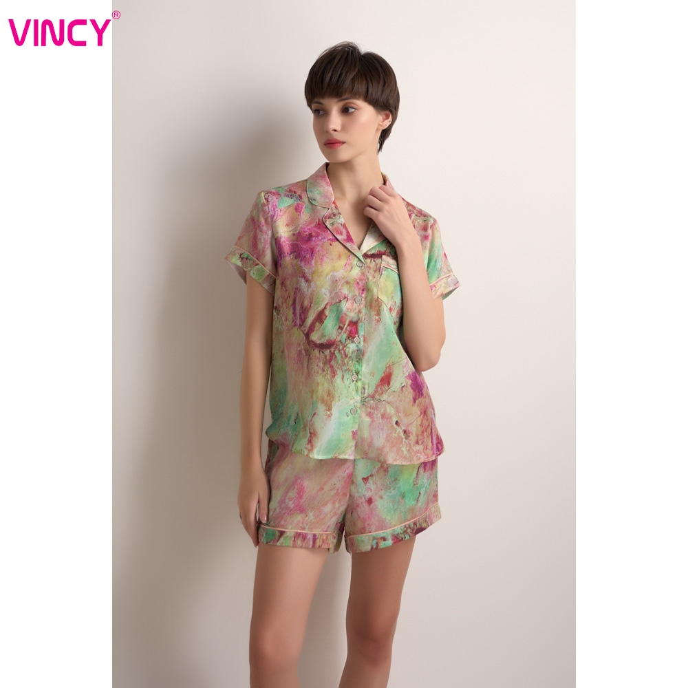 [Mã FATOP12 giảm 30K đơn 150K] Bộ Đồ Shorts Vải Satin Vincy BSS108W22