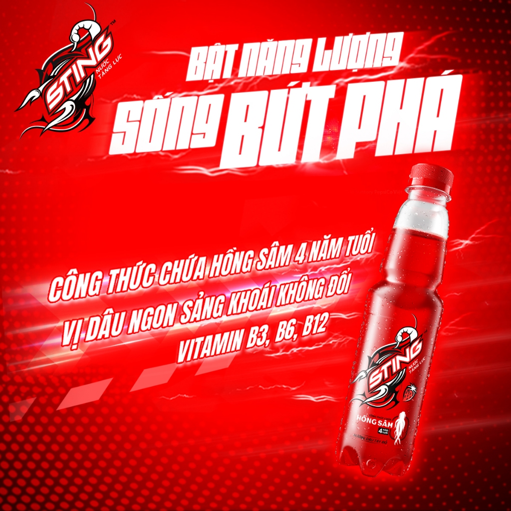 Combo 1 Thùng 24 Chai Sting Dâu và 1 Thùng 24 Chai Tea+