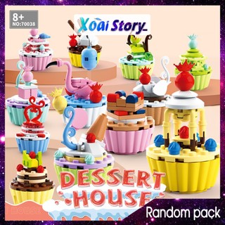 Đồ chơi lắp ráp,mô hình các món tráng miệng Dessert House 12 mẫu giao ngẫu nhiên