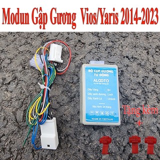Tự động gập gương Toyota Vios/Yaris 2014-2023. Có kỹ thuật viên hỗ trợ lắp