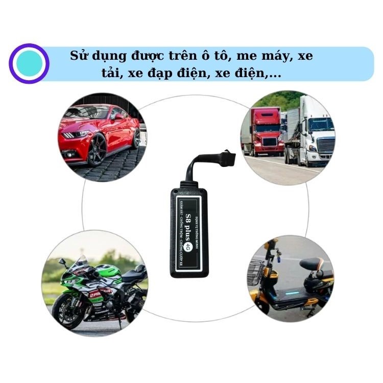 Định vị theo dõi xe máy, ô tô chip 4G độ chính xác cao tặng kèm sim 4G trọn gói 1 năm