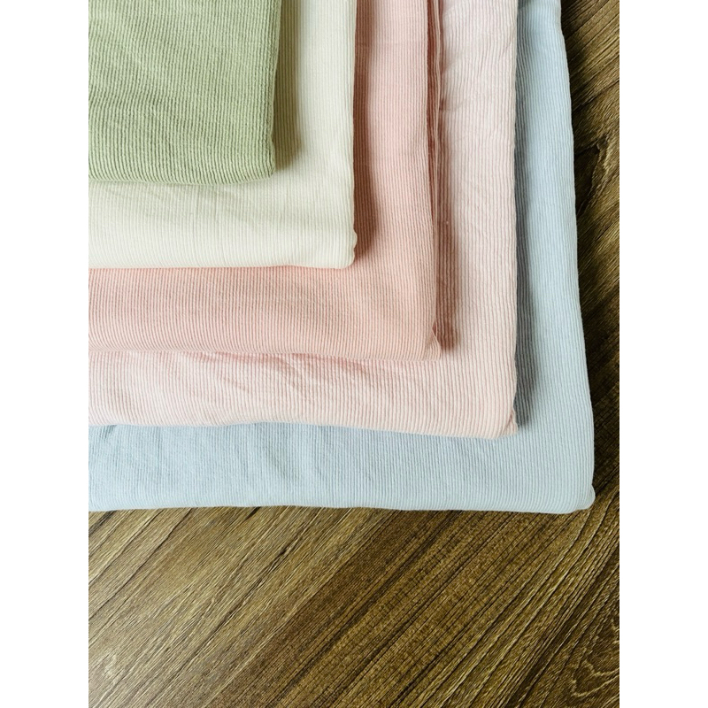 Vải thun tăm Hàn tông màu pastel