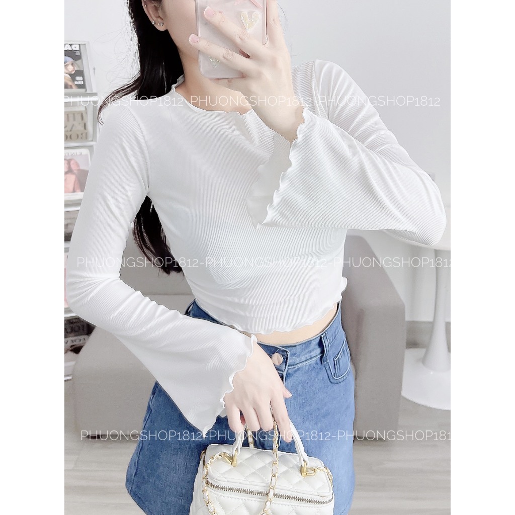 Áo Thun Nữ Tay Xòe LP Form Croptop Cá Tính Cho Phái Nữ Freesize