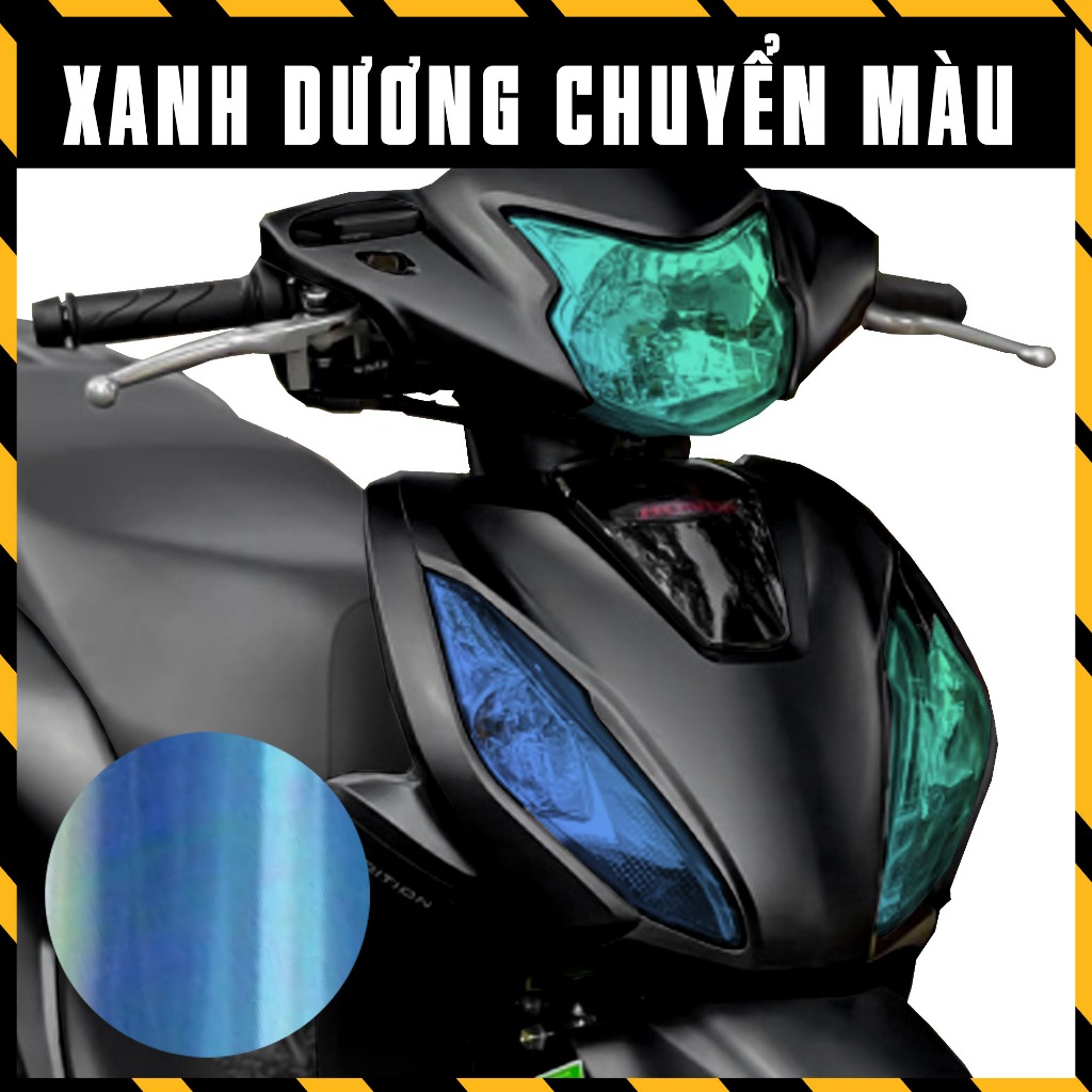 Film Chóa Đèn Titan Đổi Màu Xe Vision 2020 2021 2022 2023 | Miếng Dán Trang Trí Đèn Pha, Demi Chống Nước, Bền Màu