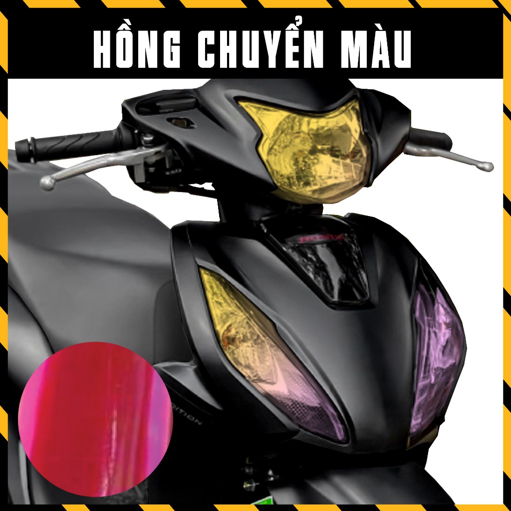Film Chóa Đèn Titan Đổi Màu Xe Vision 2020 2021 2022 2023 | Miếng Dán Trang Trí Đèn Pha, Demi Chống Nước, Bền Màu