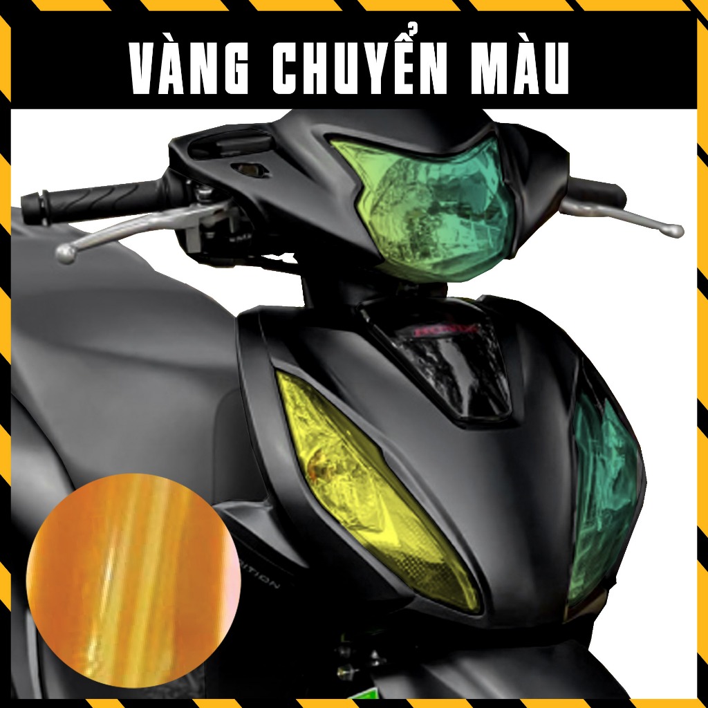 Film Chóa Đèn Titan Đổi Màu Xe Vision 2020 2021 2022 2023 | Miếng Dán Trang Trí Đèn Pha, Demi Chống Nước, Bền Màu