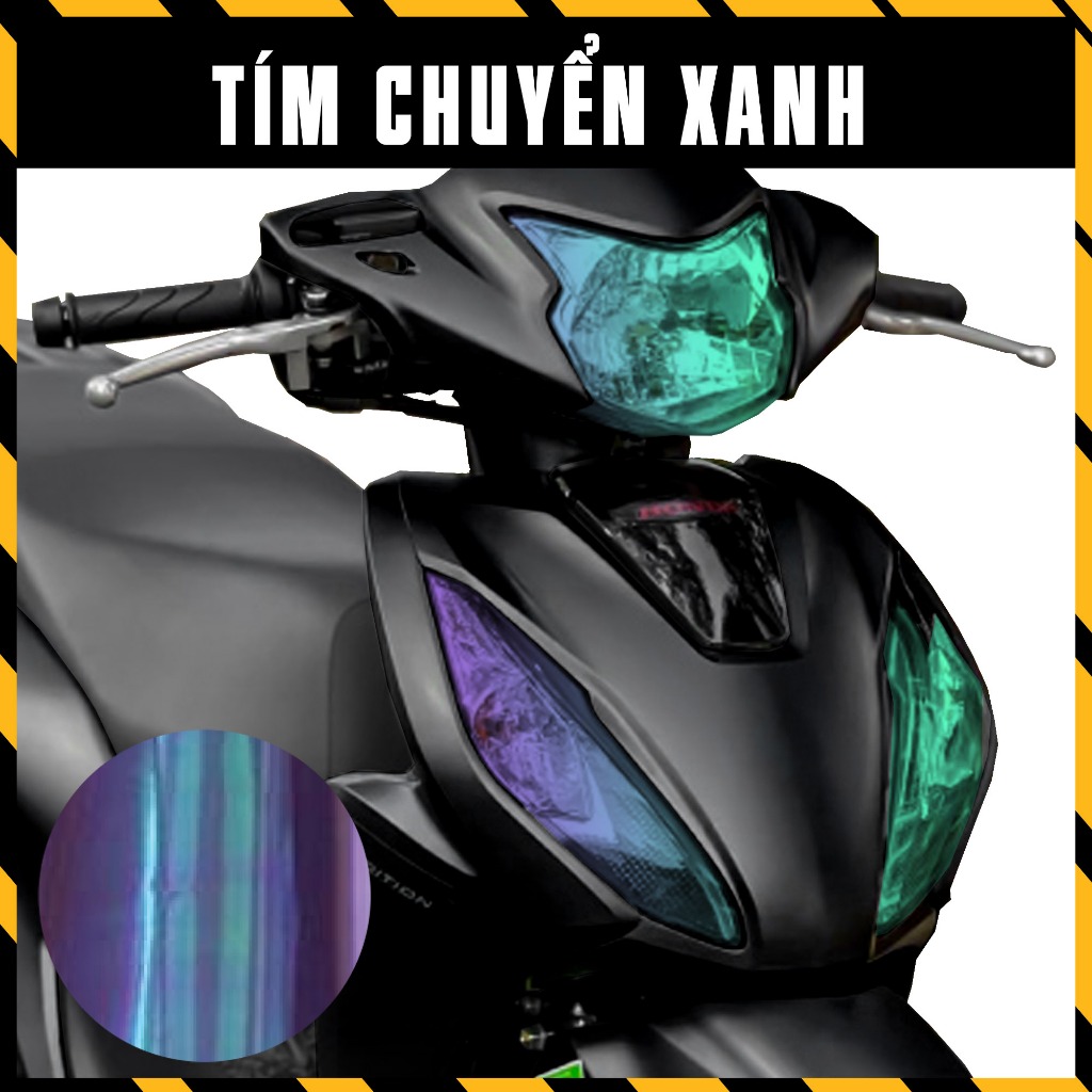 Film Chóa Đèn Titan Đổi Màu Xe Vision 2020 2021 2022 2023 | Miếng Dán Trang Trí Đèn Pha, Demi Chống Nước, Bền Màu