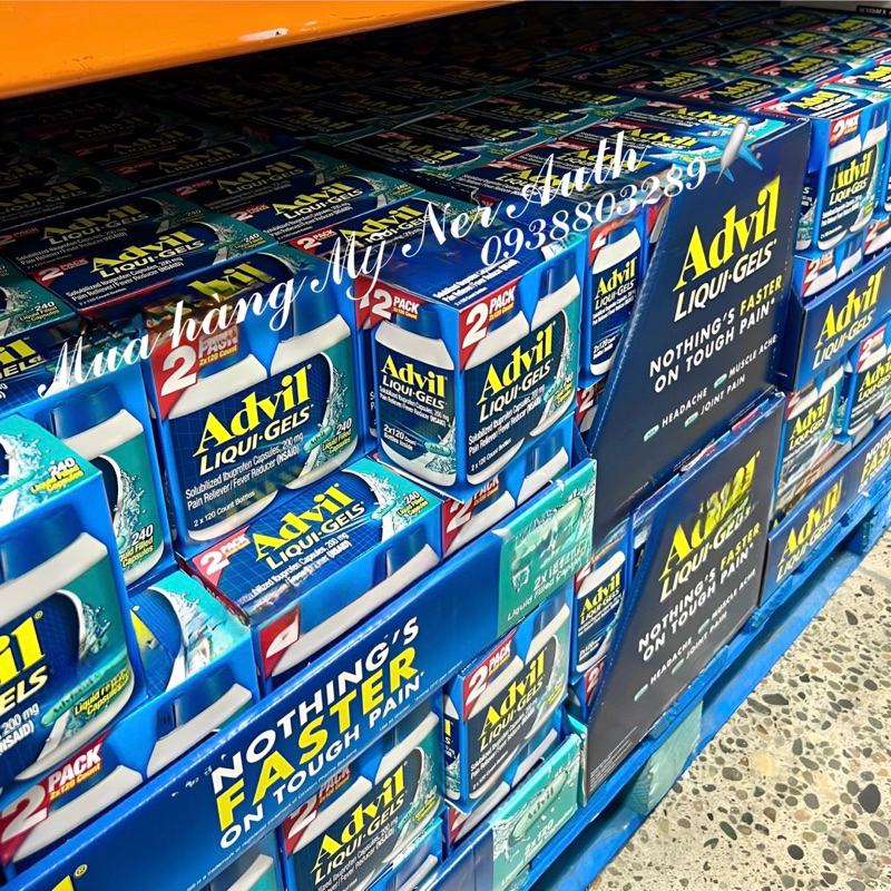 Advil Liqui Gels 240v của Mỹ