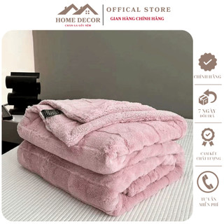 Chăn lông cừu kích thước 2mx2m3 chăn lông thỏ sang trọng nhập khẩu cao cấp. Chăn mền thu đông siêu mềm mại không xù lông