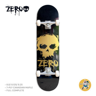 Ván trượt nguyên bộ, mặt ván lẻ skateboard zero blood skull black/gold complete