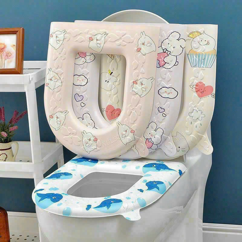 Lót Bồn Cầu Chất Liệu Eva Mềm Mại Chống Thấm Nước Tiện Dụng Trong Mùa Đông Nhiều Mẫu Tùy Chọn