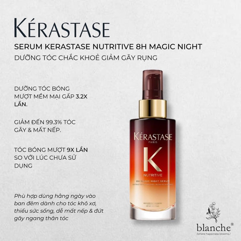 Serum dưỡng tóc ban đêm Kérastase Nutritive 8H Magic Night 30ml/90ml