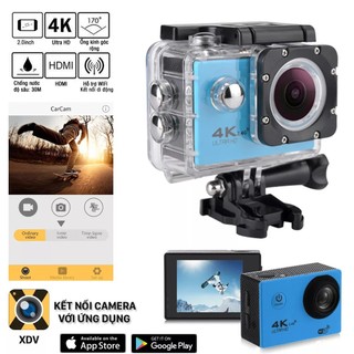 MỚI ,Camera hành trình Sport 4K UltraHD - Hỗ trợ kết nối WIFI, điều khiển Camera qua ứng dụng XDV chống nước, chống run