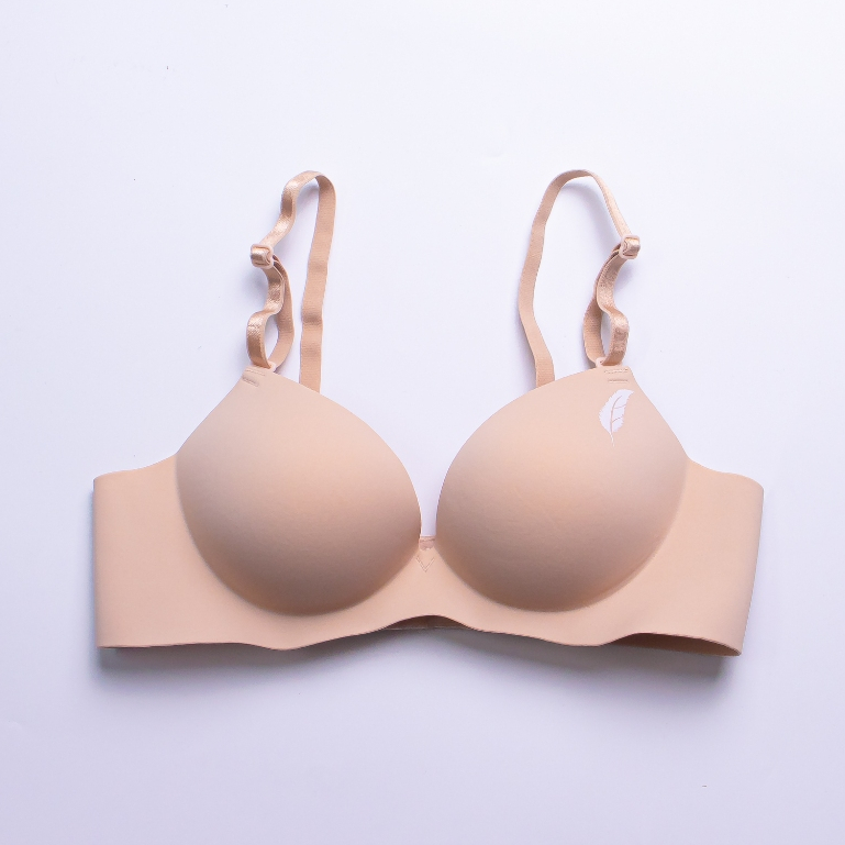 Áo Ngực Su Không Gọng Hình Chiếc Lá 2 Quây Cài Sau Đệm 3cm A01
