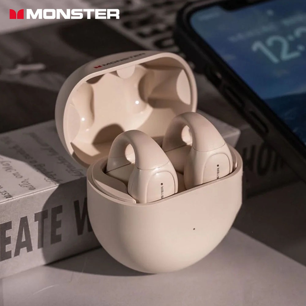 Monster Tai Nghe Kẹp Vành Bluetooth Open Ear 200 Tai Nge Không Dây Bluetooth 5.3 Thể Thao HiFi Chống Nước Không Dau