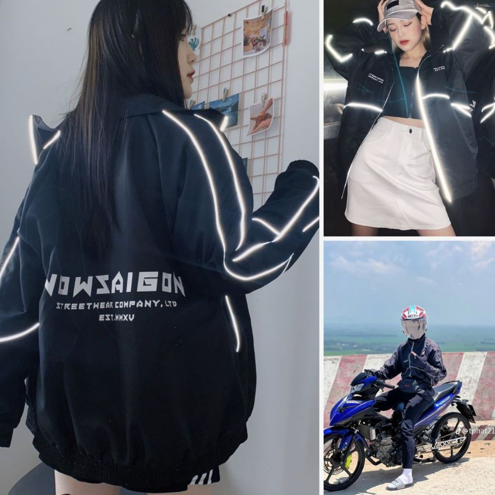 Áo khoác gió nam nữ NOWSAIGON lé viền siêu hotrend 2024