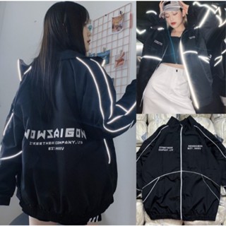 Áo khoác gió nam nữ NOWSAIGON lé viền siêu hottrend phong cách thời trang HARIQUEEN
