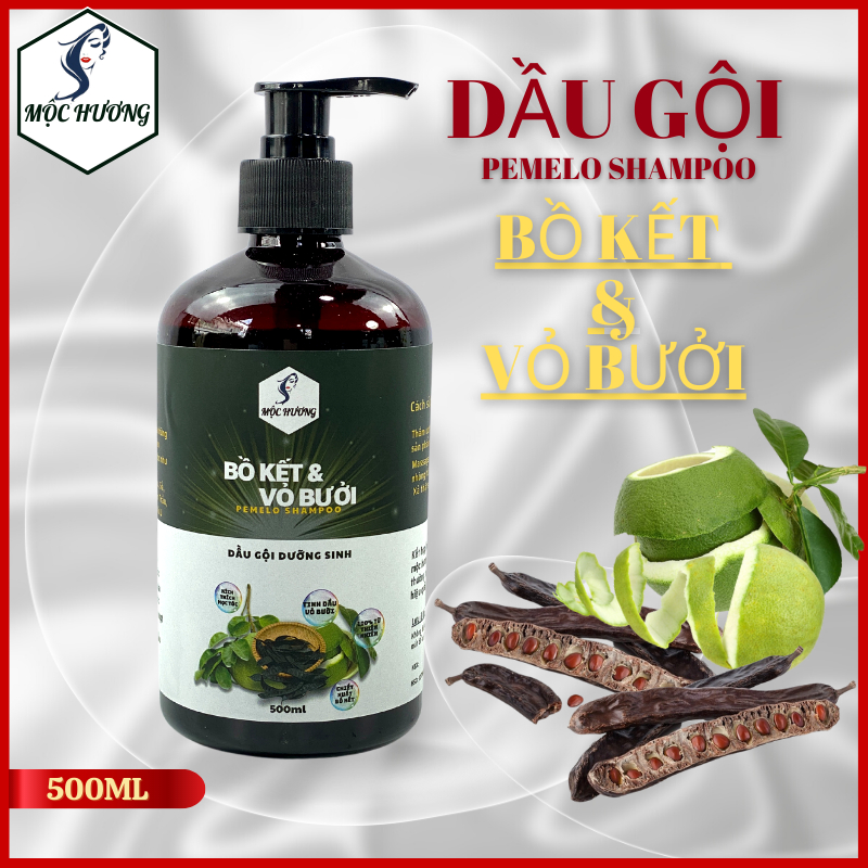 Dầu gội thảo dược bồ kết vỏ bưởi nhà Mộc Hương- Giảm khô gãy – mượt tóc – dưỡng mượt tóc