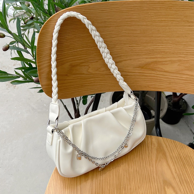 Faya - Túi xách kẹp nách T2091 da nhún phối dây charm tim