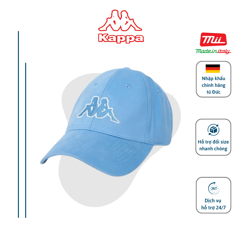 [4 Màu] Mũ Lưỡi Trai KAPPA Thêu Logo Cao Cấp Chất Liệu Cotton Form Mềm Cho Nam Nữ Nhập Khẩu Chính Hãng Từ Đức Sky 768