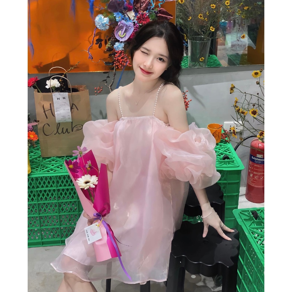 Váy Đầm Hai Dây Ngọc Tiểu Thư Dạo Phố ♥️ Cafe Sang Chảnh - Linh Chip Shop