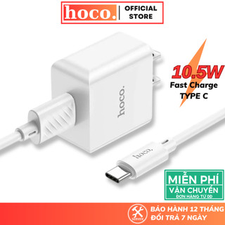 Bộ sạc nhanh type C Hoco công suất 10.5W chất liệu chống cháy dùng cho các dòng samsung xiaomi