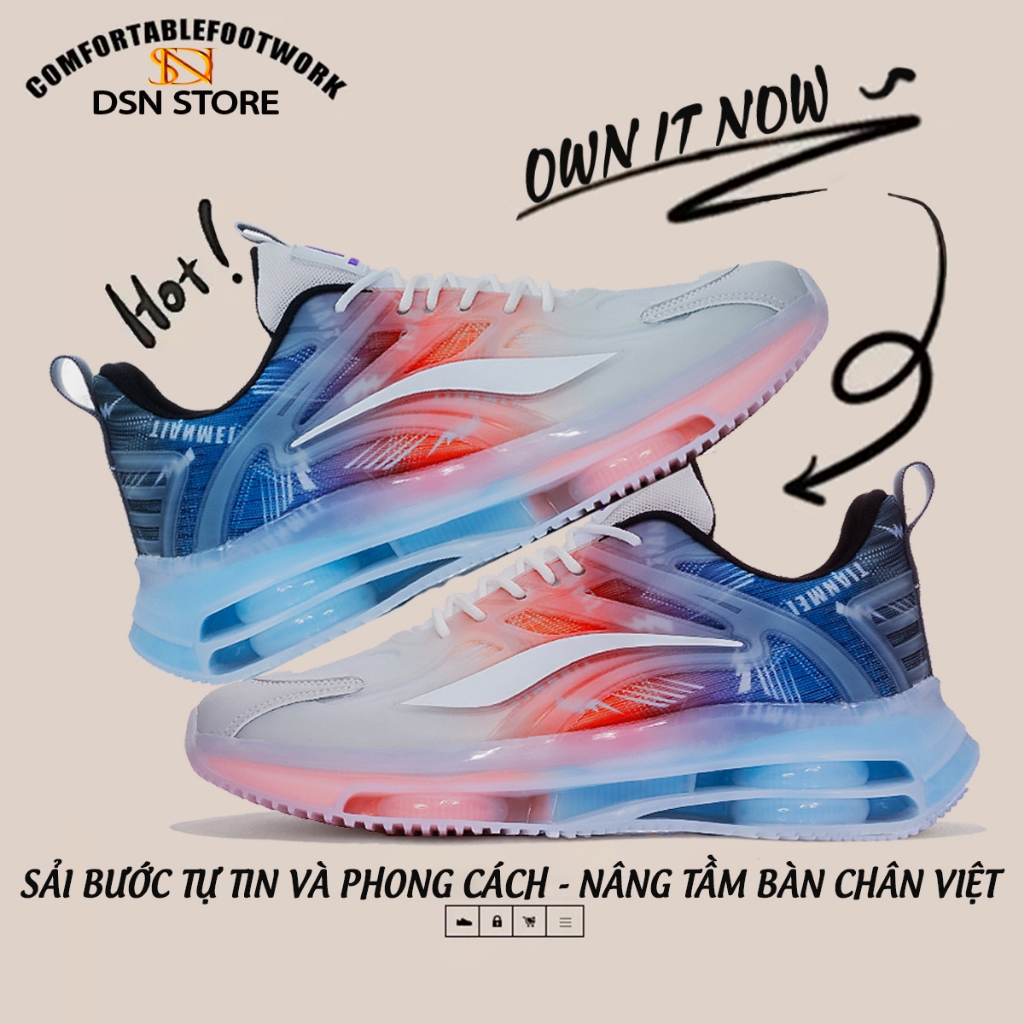 giày chạy bộ, giày thể thao nam nữ DSN 002, phong cách trẻ trung, kiểu dáng hiện đại, siêu nhẹ nhàng êm ái