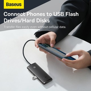 Hub chuyển đa năng Baseus USB/Type C to 4*USB3.0 25cm ( Lite Series 4-Port USB-A/Type C HUB Adapter)