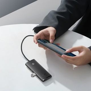 Hub chuyển đa năng Baseus USB/Type C to 4*USB3.0 25cm ( Lite Series 4-Port USB-A/Type C HUB Adapter)