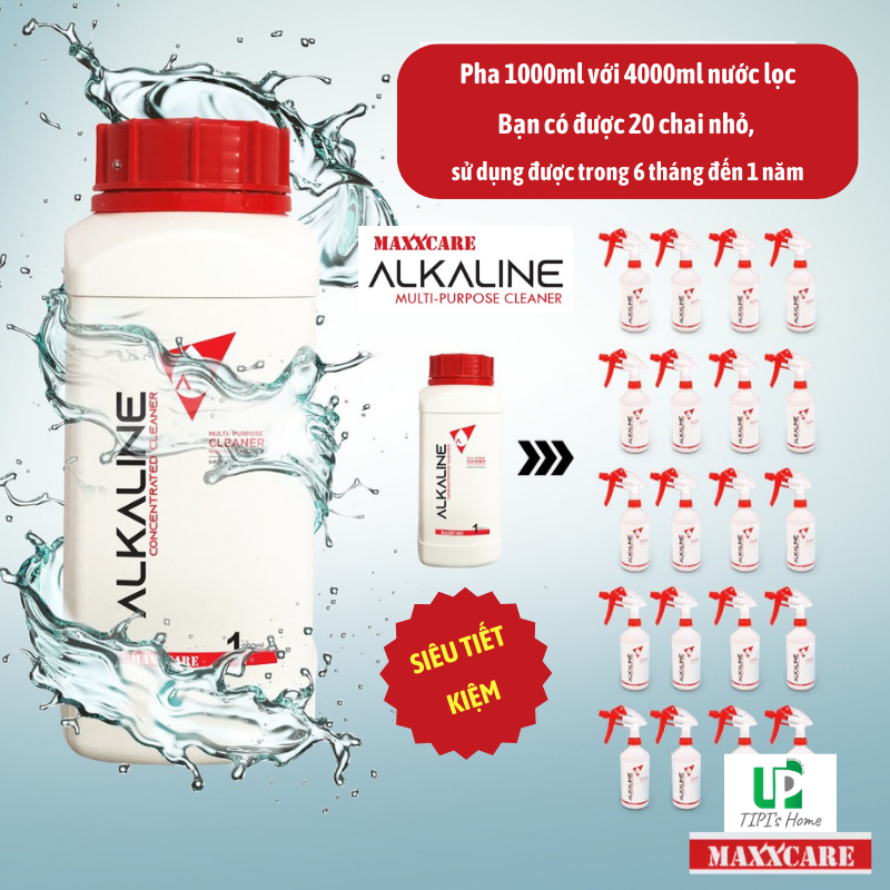 Alkaline Maxxcare | Nước kiềm tẩy rửa đa năng - Nhập khẩu Malaysia Chính Hãng