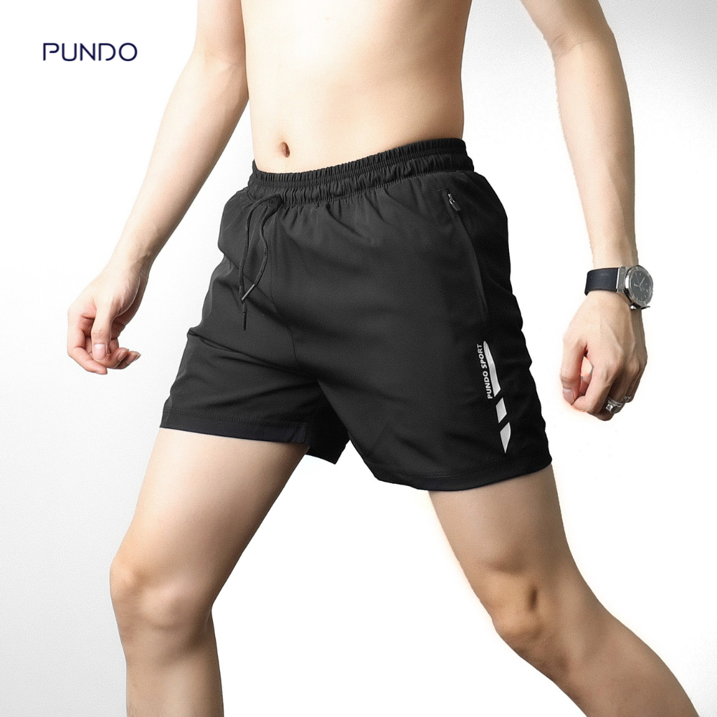 Quần short thể thao nam cao cấp chất Spandex 2 lớp PUNDO QSPD21