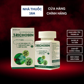 GIẢI ĐỘC GAN T-RICHOSEN - TRICHOSEN HỖ TRỢ GAN NHIỄM MỠ, HẠ MEN GAN, MỠ MÁU - LỌ 30 VIÊN