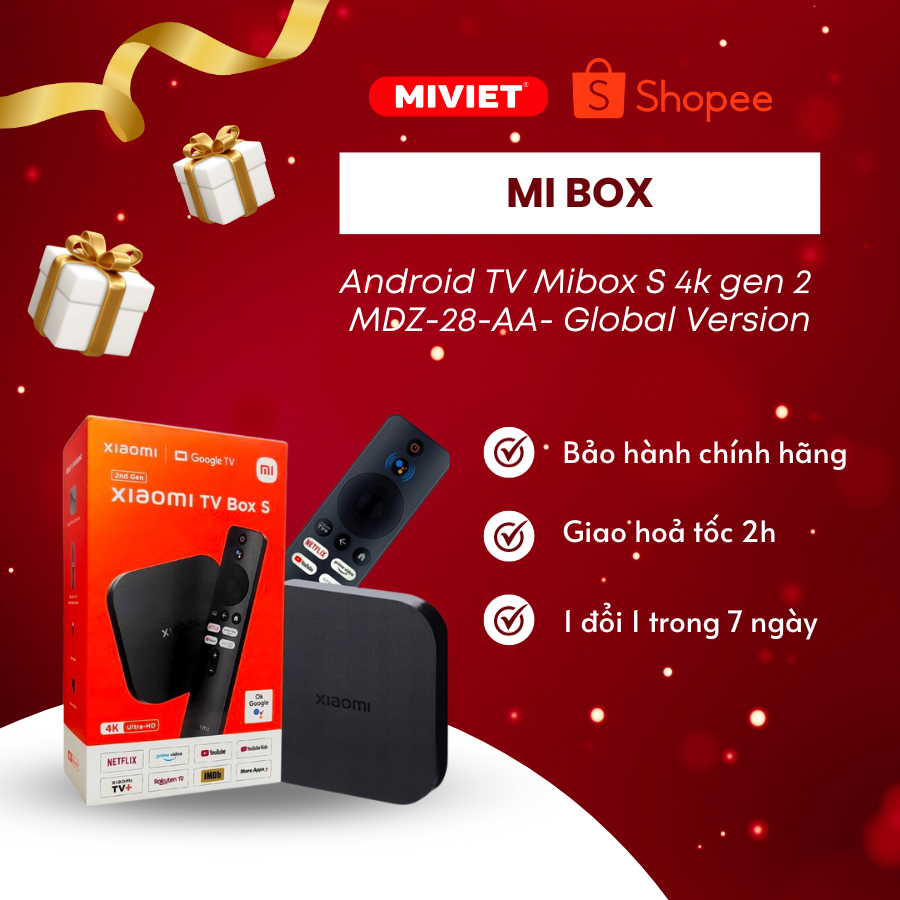 Android TV Xiaomi Mi TV stick MDZ-24-AA FHD 1080p/ Mibox S-4k gen 2 - Quốc Tế - MIVIET