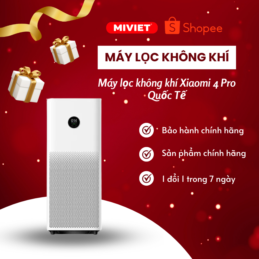Máy lọc không khí Xiaomi 4 Compact/4 Lite/4 Pro - Bản quốc tế - Hàng chính hãng - MiViet