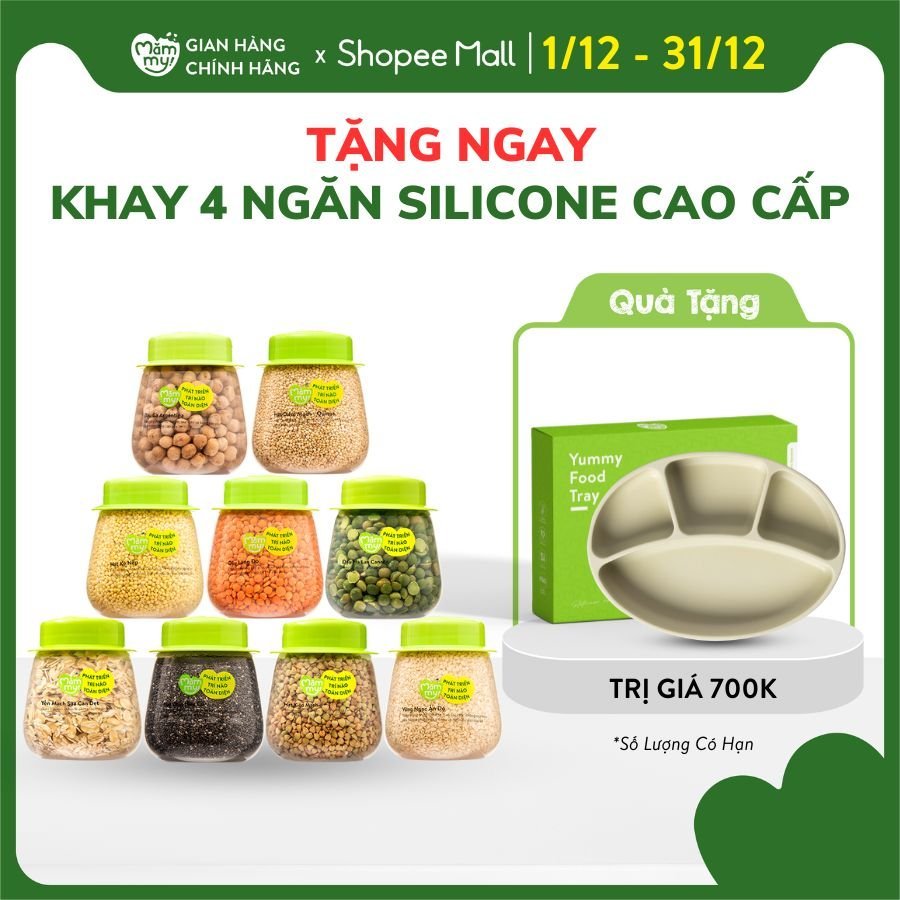 Combo 9 loại hạt quý Mămmy nhập khẩu chứa nhiều vitamin và dinh dưỡng cho bé ăn dặm bổ não