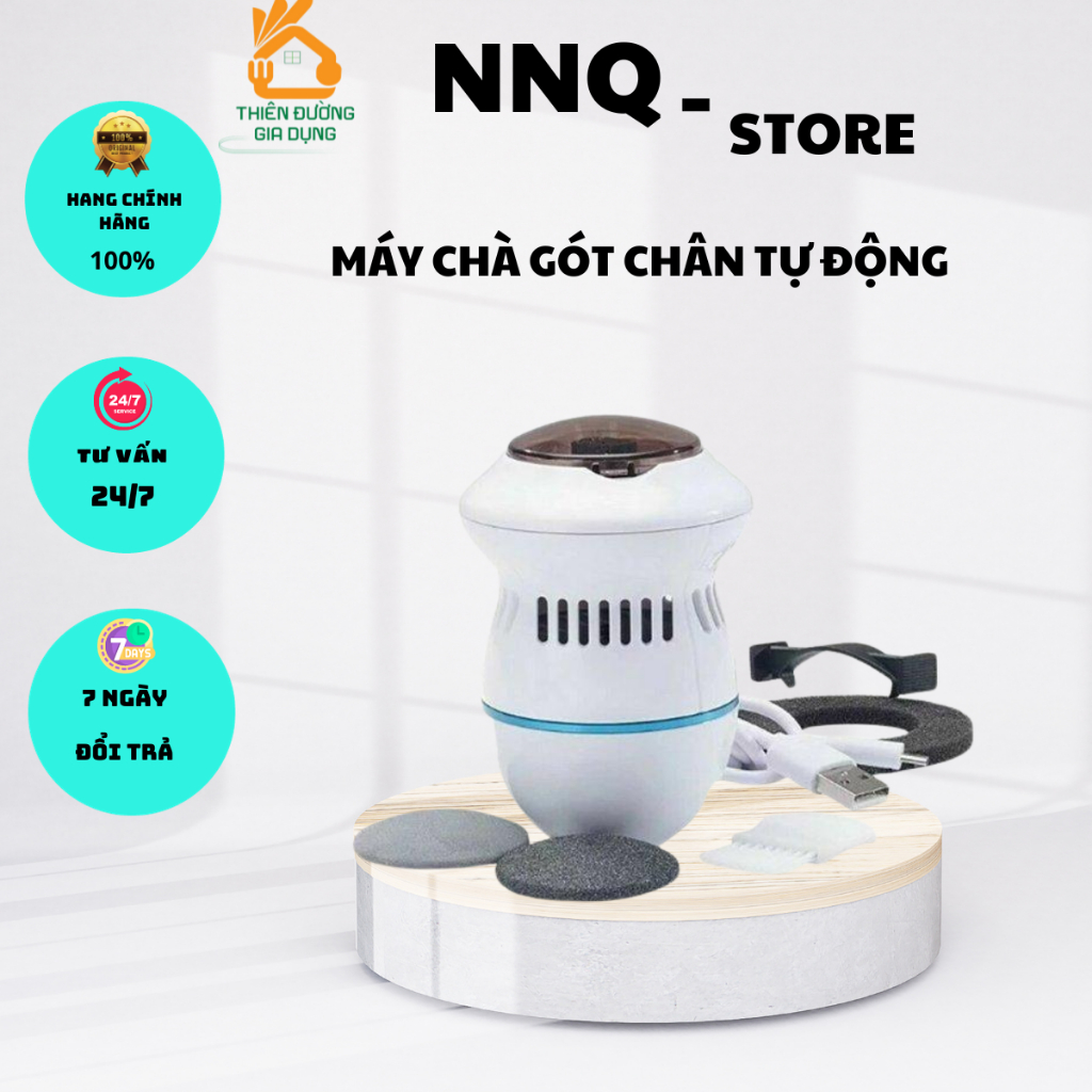 Máy Chà Gót Chân Tự Động, Tẩy Tế Bào Chết Tại Nhà Sạc Pin Tích Điện 2 Đầu Mài