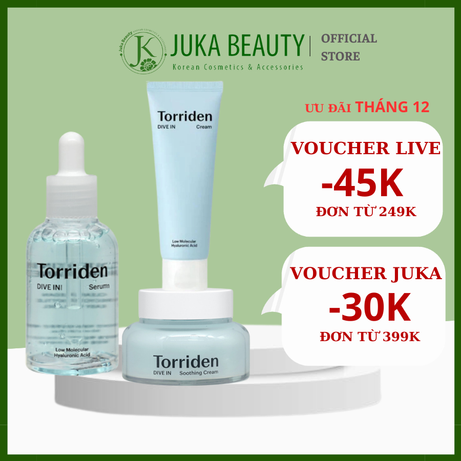 Tinh chất / Kem dưỡng cấp ẩm phục hồi da Torriden DIVE IN Serum 50ml / Hyaluronic Acid Cream 80ml / Soothing Cream