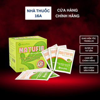 NATUFIB - CHÍNH HÃNG HULIPHA - HỖ TRỢ NHUẬN TRÀNG, KHÔNG LO TÁO BÓN, AN TOÀN CHO BÀ BẦU VÀ TRẺ EM - HỘP 20 GÓI 3GR